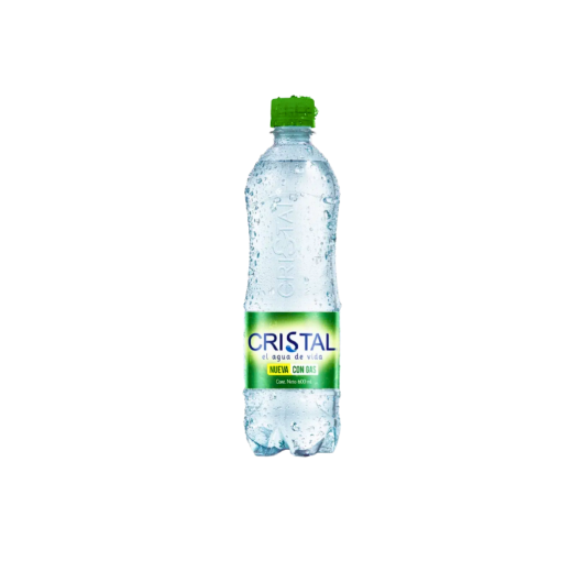 AGUA CRISTAL CON GAS * 600 ML