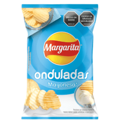 PAPA MARGARITA ONDULADAS MAYONESA * 105 GR