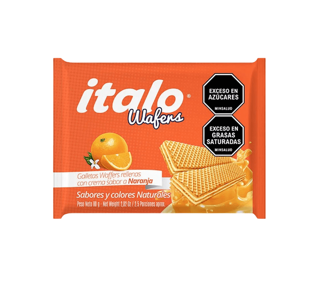 GALLETA ITALO WAFERS NARANJA * 80 GR