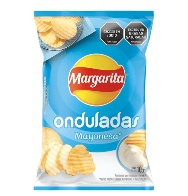 PAPA MARGARITA ONDULADAS MAYONESA * 105 GR