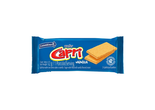 GALLETA WAFER CAPRI VAINILLA * 12 GR