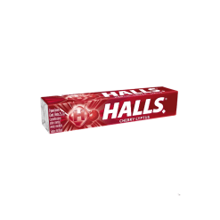 HALLS BARRA MENTOL CEREZA Y LIPTUS ROJO * 25.2 GR