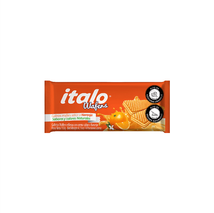 GALLETA ITALO WAFERS NARANJA * 117 GR