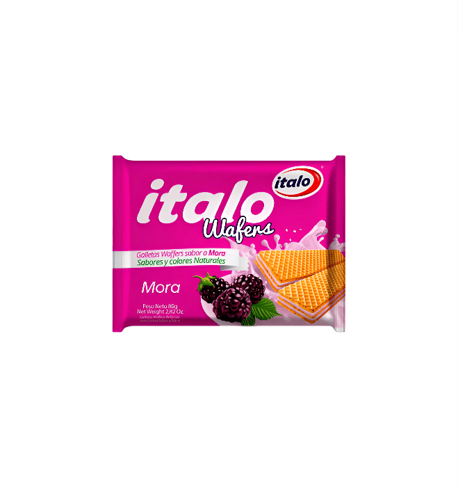 GALLETA ITALO WAFERS MORA * 80 GR