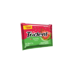 CHICLE TRIDENT SANDIA 3 UND * 5.1 GR