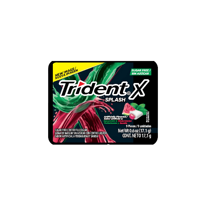 CHICLE TRIDENT SPLASH YERBABUENA * 17.1 GR