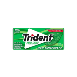 CHICLE TRIDENT VALUPACK YERBABUENA * 18 UND