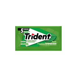CHICLE TRIDENT BARRA YERBABUENA 5 UND * 8.5 GR