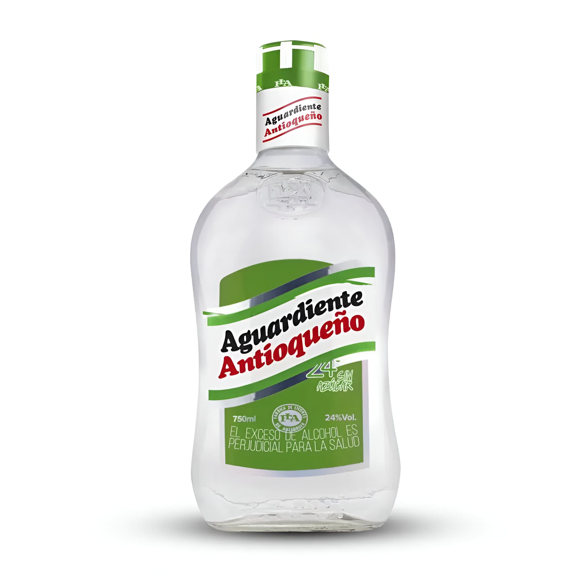 AGUARDIENTE ANTIOQUEÑO TAPA VERDE SIN AZUCAR * 750 ML